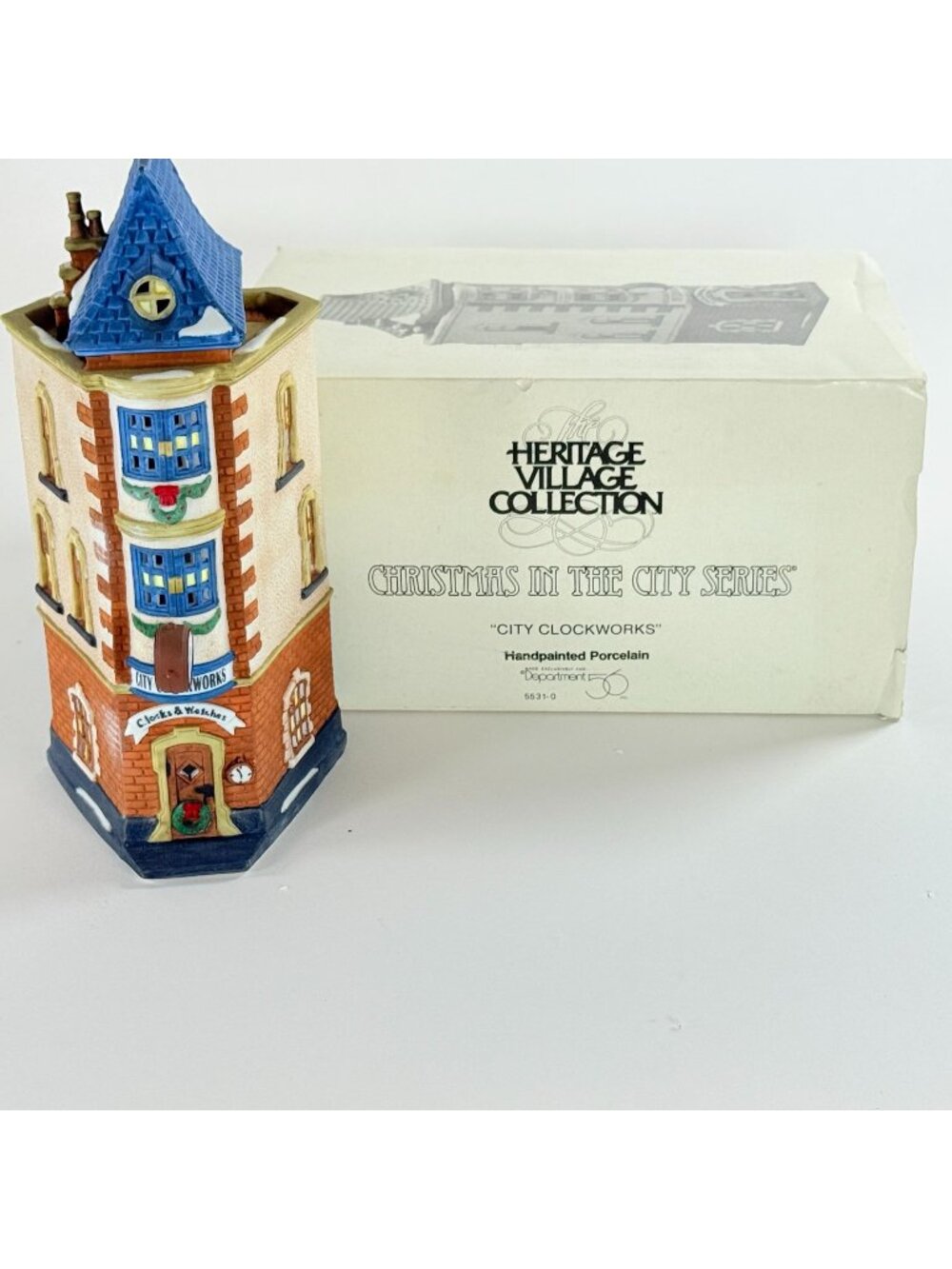 1992 Dept 56 Heritage Village City Clockworks Christmas in the City Series 55310